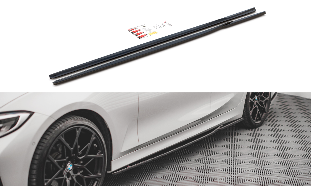 Seitenschweller Ansatz für BMW 3er G20 / G21 schwarz matt