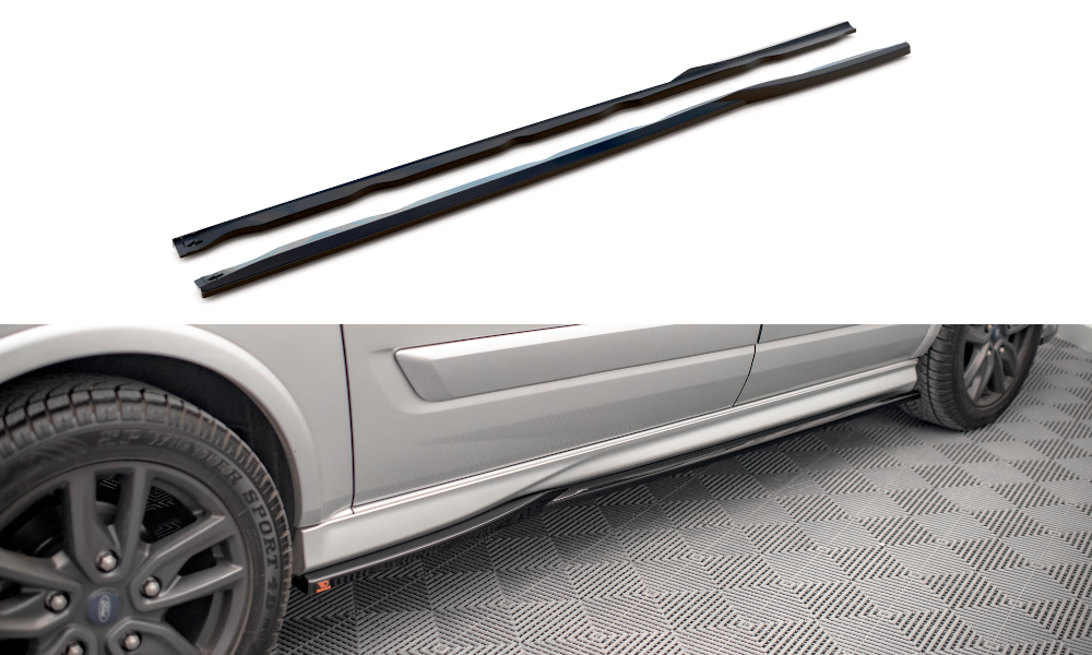 Seitenschweller Ansatz für Ford Transit Custom ST-Line Mk1 Facelift Carbon Look