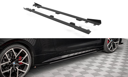 Street Pro Seitenschweller Ansatz für + Flaps BM 4 M-Paket G22 schwarz Hochglanz