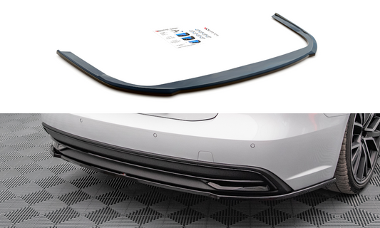 Mittlerer Diffusor Heck Ansatz für Audi A7 C8 schwarz Hochglanz