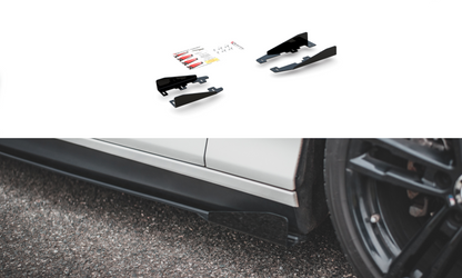 Side Flaps BMW 1er F20 M135i / M140i / M-Paket schwarz Hochglanz