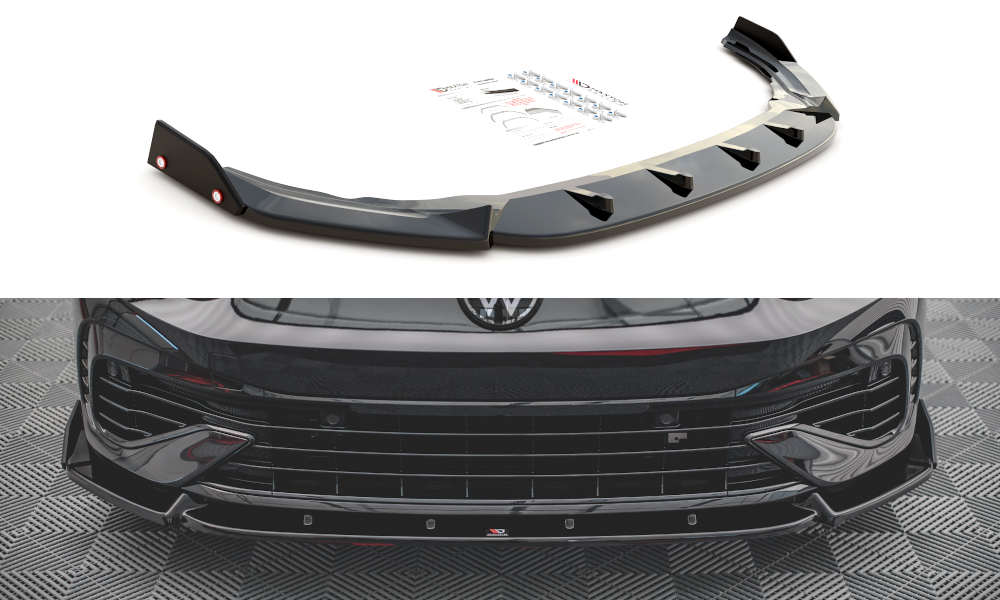 Front Ansatz +Flaps für V.2 Volkswagen Golf R Mk8
