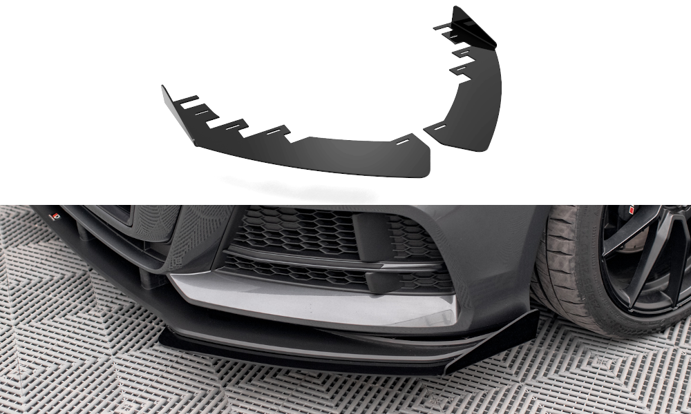 Front Flaps Audi S3 Sportback 8V Facelift schwarz Hochglanz