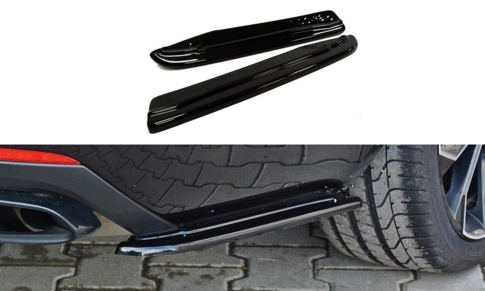 Heck Ansatz Flaps Diffusor für SKODA OCTAVIA III RS PREFACE/FACELIFT schwarz matt