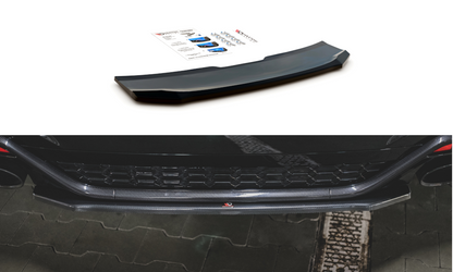 Mittlerer Diffusor Heck Ansatz für Audi RS5 F5 Facelift schwarz matt