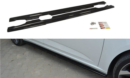 Seitenschweller Ansatz für Renault Megane Mk4 Hatchback schwarz Hochglanz