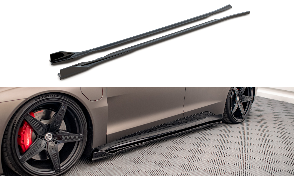 Seitenschweller Ansatz für V.2 für Audi e-Tron GT / RS GT Mk1 Carbon Look