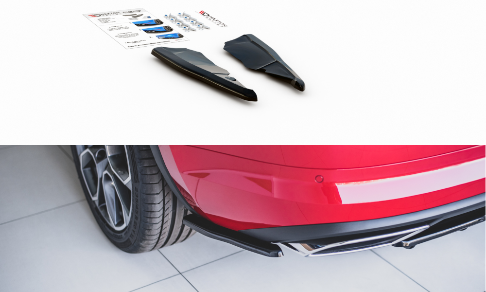 Heck Ansatz Flaps Diffusor für Skoda Kodiaq RS schwarz matt