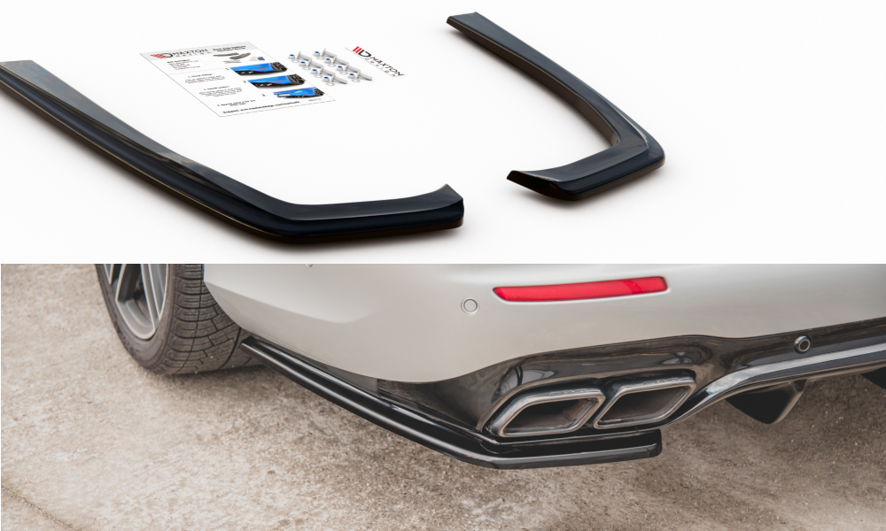 Heck Ansatz Flaps Diffusor für Mercedes-Benz E63 AMG Kombi/Limousine S213/W213 Carbon Look