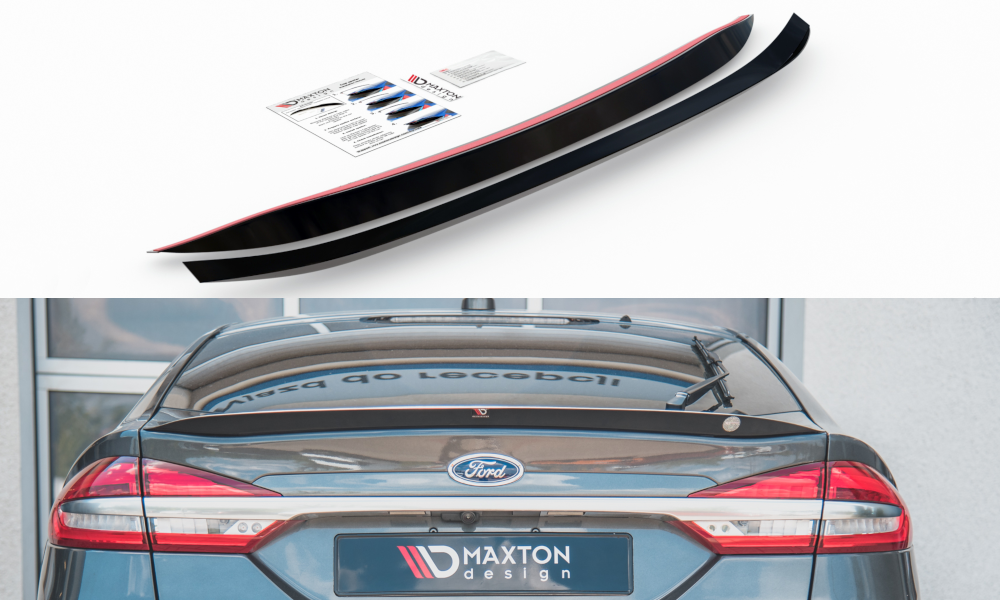 Spoiler CAP für Ford Mondeo Liftback Mk5 Facelift Carbon Look