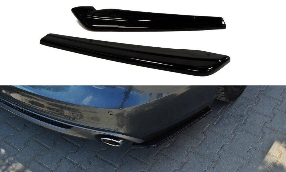 Heck Ansatz Flaps Diffusor für AUDI A6 C7 S-LINE AVANT schwarz matt