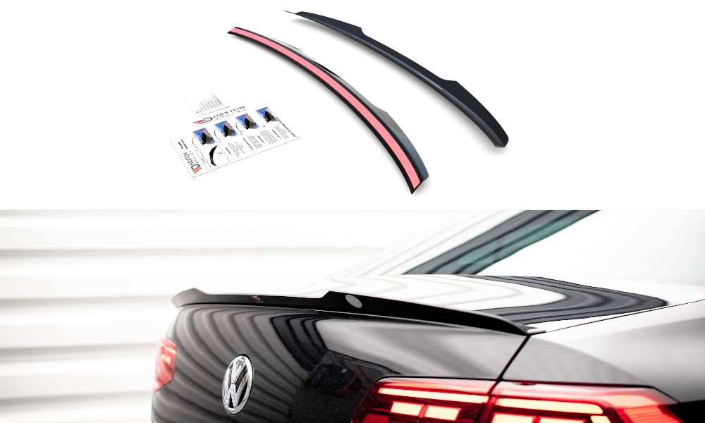 Spoiler CAP für Volkswagen Passat Limousine B8 Facelift Carbon Look
