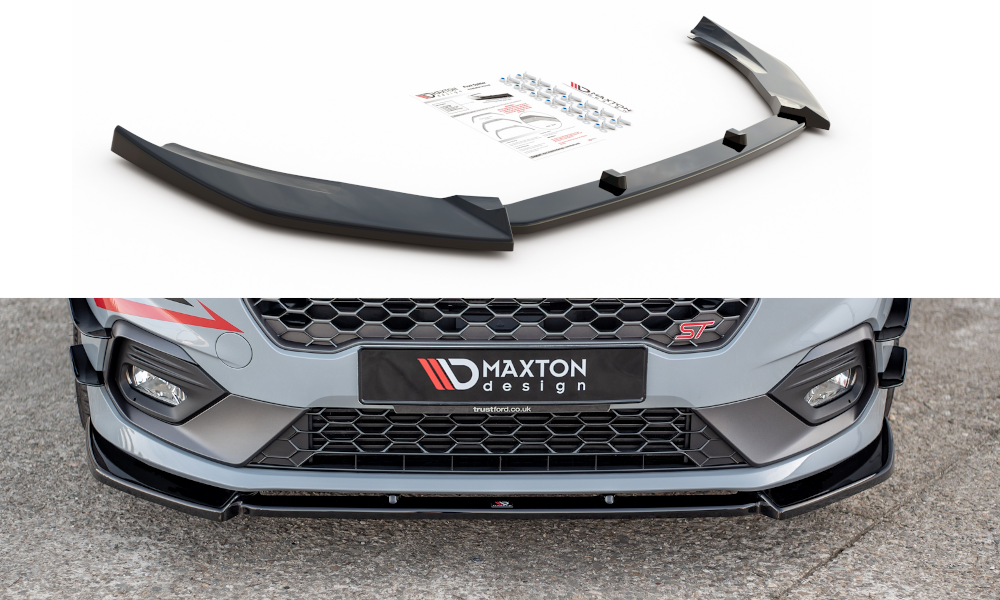 Front Ansatz V.7 für Ford Fiesta Mk8 ST / ST-Line schwarz Hochglanz