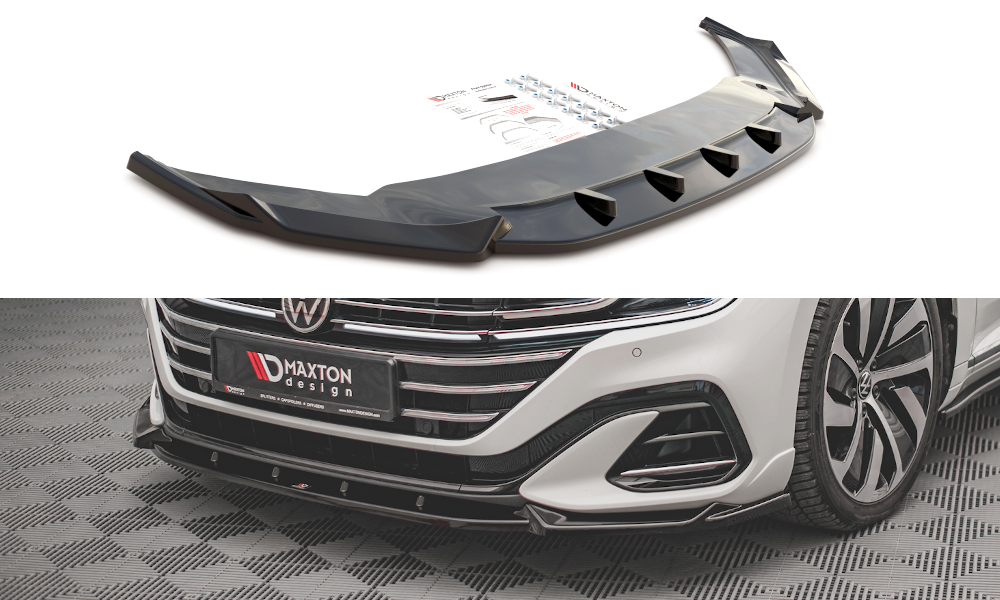 Front Ansatz V.1 für Volkswagen Arteon R-Line Facelift schwarz matt