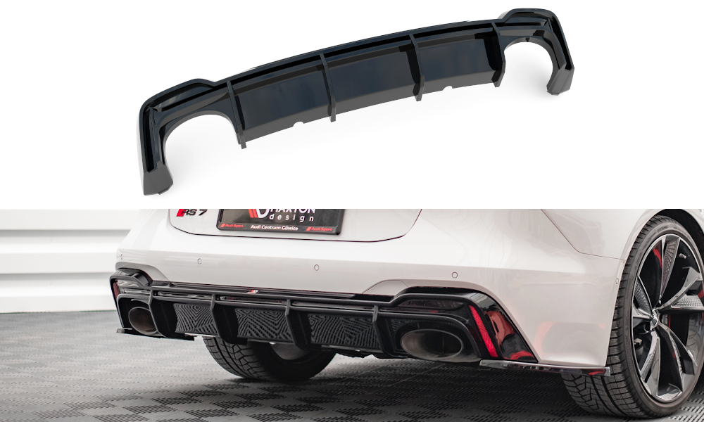 Diffusor Heck Ansatz für Audi RS6 C8 / RS7 C8 schwarz matt