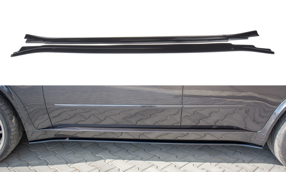 Seitenschweller Ansatz für BMW X5 E70 Facelift M Paket Carbon Look