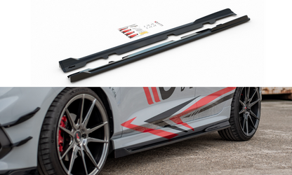 Seitenschweller Ansatz für V.3 für Ford Fiesta Mk8 ST / ST-Line schwarz matt