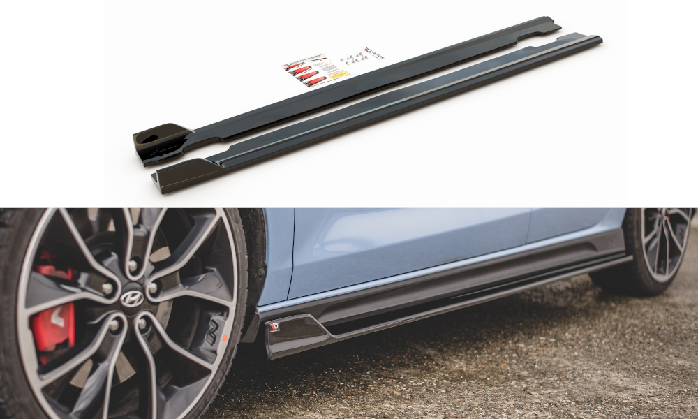 Seitenschweller Ansatz für V.5 Hyundai I30 N Mk3 / Mk3 FL Hatchback/ Fastback Carbon Look