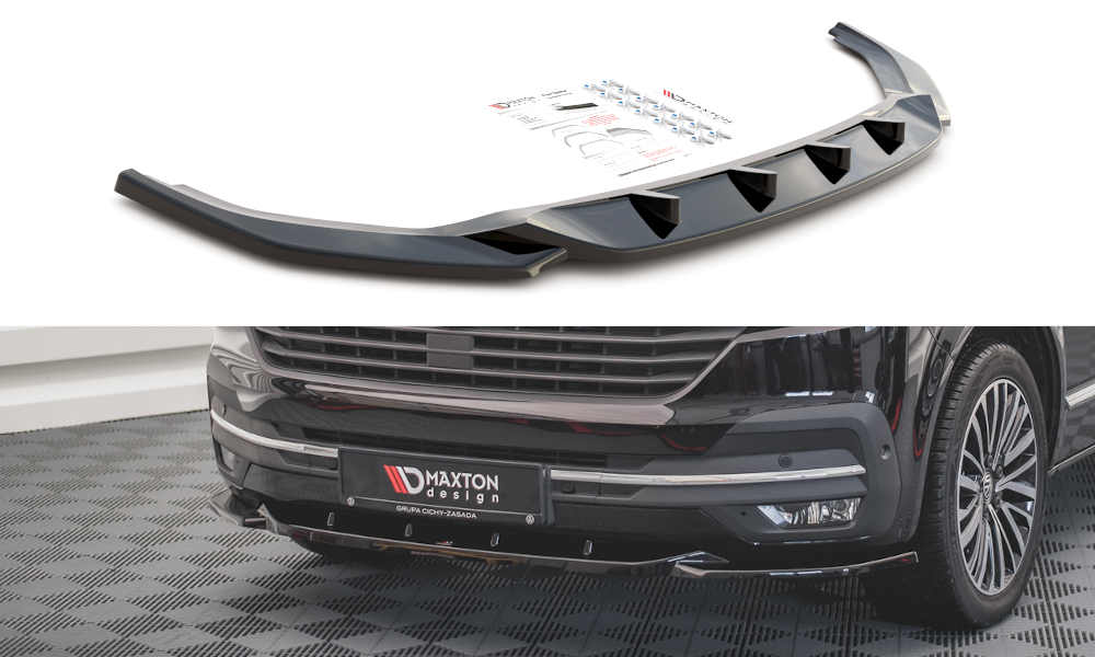 Front Ansatz V.2 für Volkswagen T6 Facelift schwarz matt