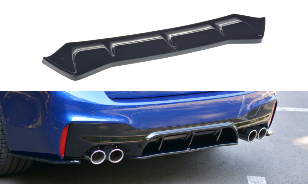 Mittlerer Diffusor Heck Ansatz für BMW M5 F90 Carbon Look