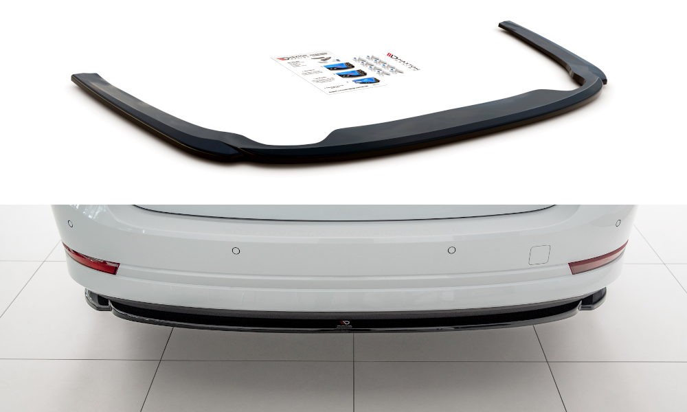 Mittlerer Diffusor Heck Ansatz für Skoda Octavia Mk4 schwarz matt