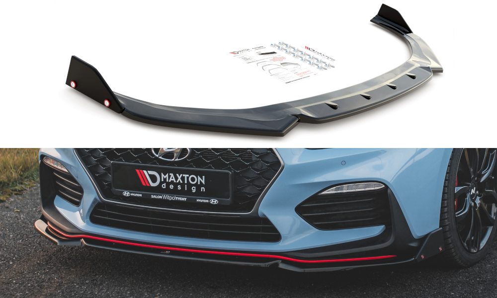 Front Ansatz +Flaps für V.6 Hyundai I30 N Mk3 Hatchback/Fastback
