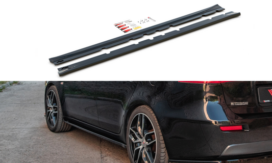 Seitenschweller Ansatz für Mitsubishi Lancer Mk8 Carbon Look