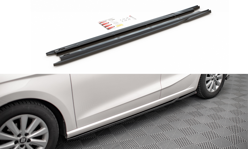 Seitenschweller Ansatz für V.2 für Seat Ibiza FR/ Standard Mk5 schwarz matt