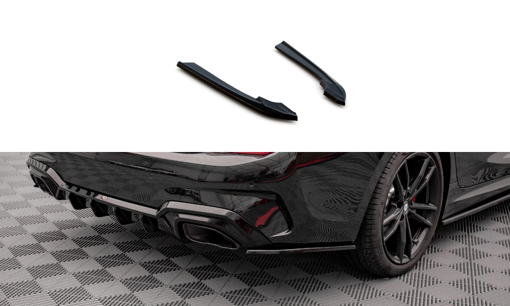 Heck Ansatz Flaps Diffusor V.3 für BMW 3er M-Paket G20 / G21 schwarz Hochglanz