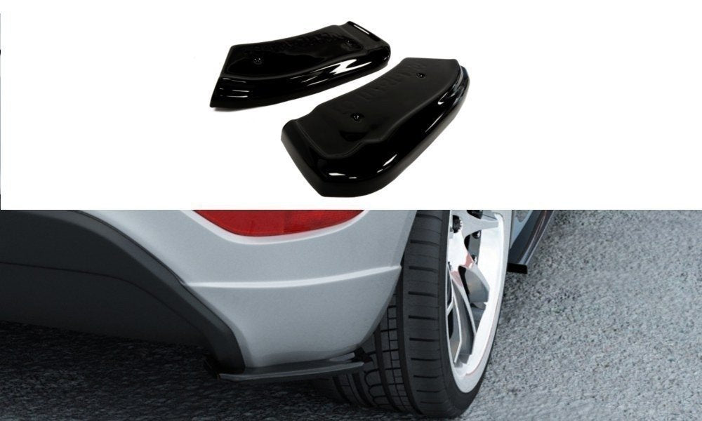 Heck Ansatz Flaps Diffusor für Ford Fiesta Mk7 ST / ST-Line schwarz matt