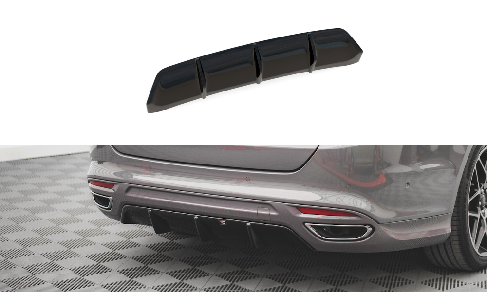 Diffusor Heck Ansatz für Ford Mondeo ST-Line Mk5 Facelift schwarz matt