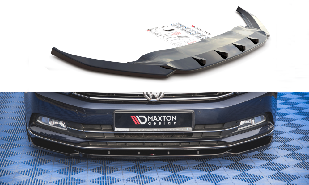 Front Ansatz V.1 für Volkswagen Passat B8 schwarz matt