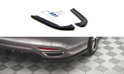 Heck Ansatz Flaps Diffusor V.2 für Ford Mondeo ST-Line Mk5 Facelift schwarz Hochglanz