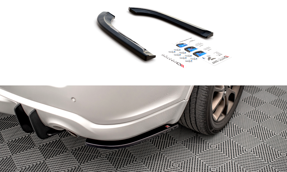 Heck Ansatz Flaps Diffusor für Dodge Durango RT Mk3 schwarz matt
