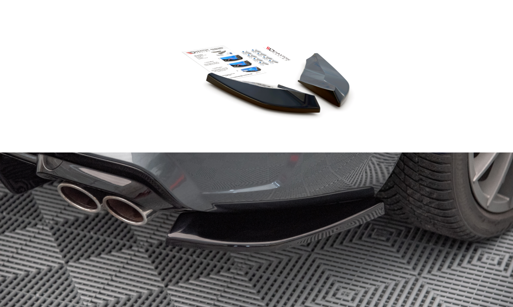 Heck Ansatz Flaps Diffusor für Cupra Ateca Carbon Look