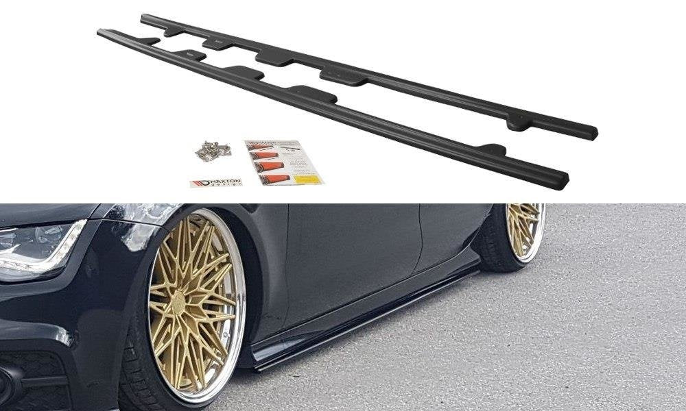 Seitenschweller Ansatz für Audi S7 / A7 S-Line C7 Carbon Look