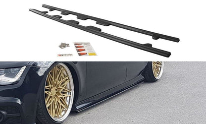 Seitenschweller Ansatz für Audi S7 / A7 S-Line C7 Carbon Look