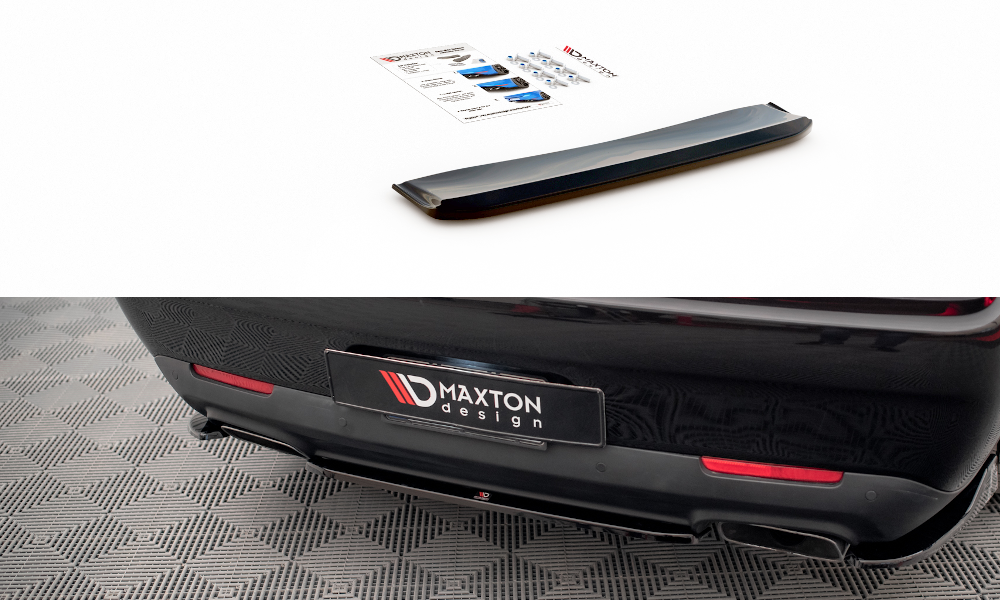 Mittlerer Diffusor Heck Ansatz für Dodge Challenger RT Mk3 Facelift schwarz matt