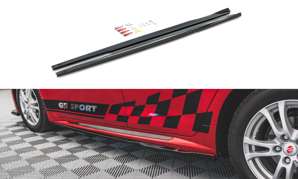 Seitenschweller Ansatz für Toyota Corolla GR Sport Hatchback XII schwarz matt