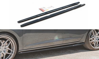 Seitenschweller Ansatz für V.5 Seat Leon Cupra / FR Mk3 FL schwarz matt