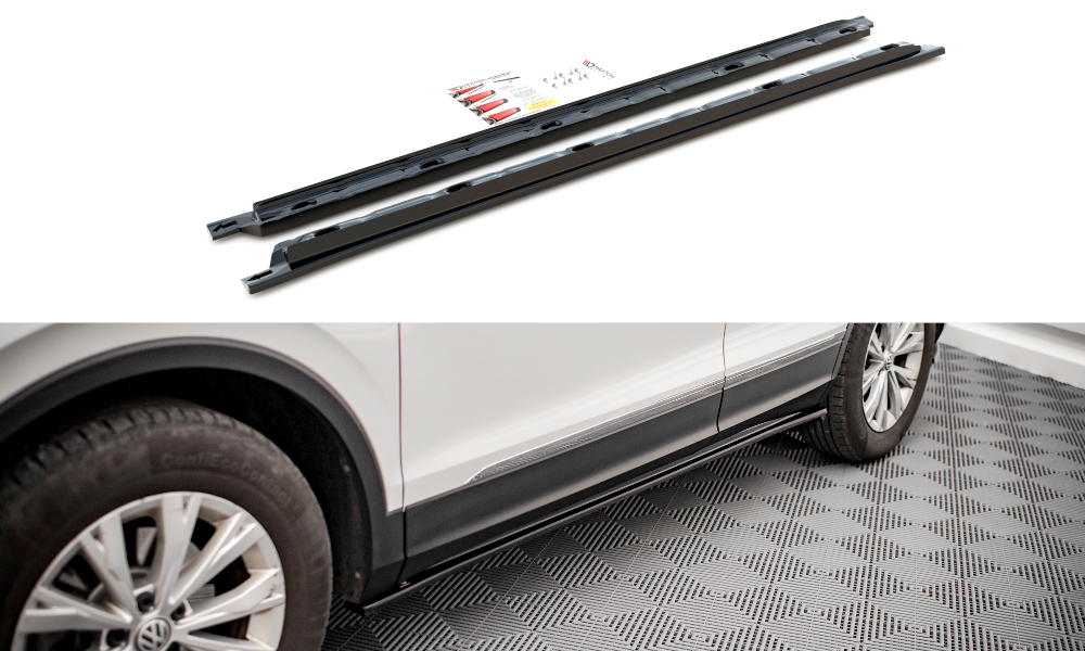 Seitenschweller Ansatz für Volkswagen Tiguan Mk2 Carbon Look
