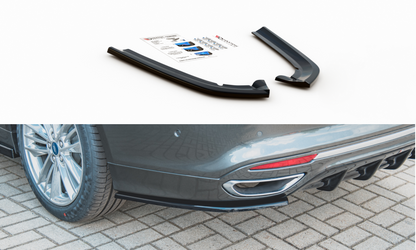 Heck Ansatz Flaps Diffusor für Ford Mondeo Vignale Mk5 Facelift schwarz Hochglanz