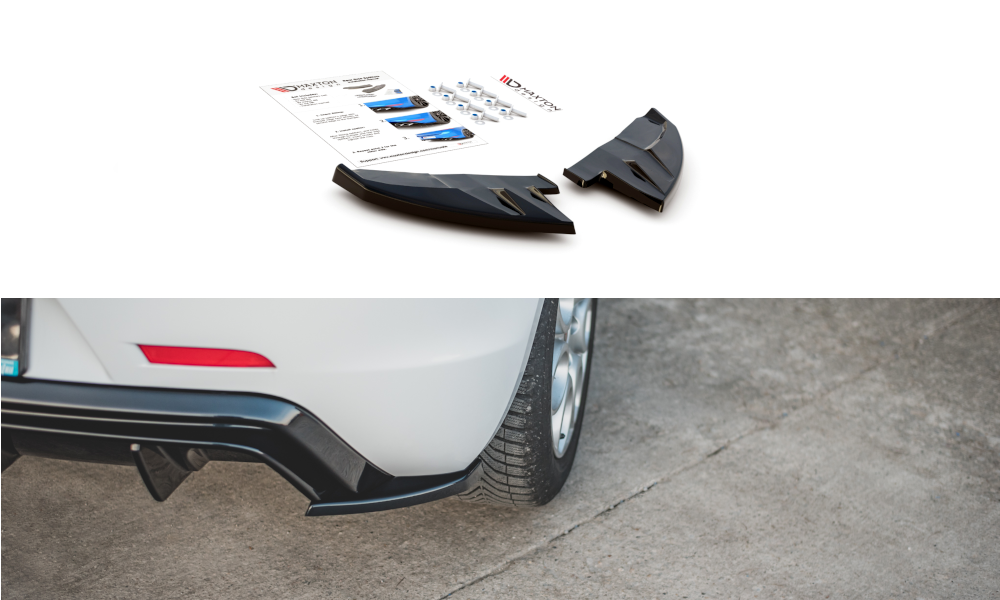 Heck Ansatz Flaps Diffusor V.3 für Alfa Romeo Giulietta Facelift schwarz matt