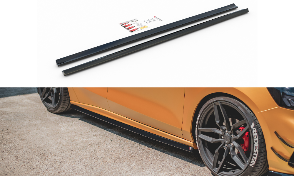 Seitenschweller Ansatz für V.5 Ford Focus ST / ST-Line Mk4 Carbon Look