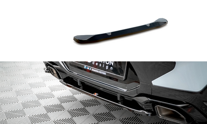 Mittlerer Diffusor Heck Ansatz für BMW X4 M-Paket G02 Facelift schwarz matt