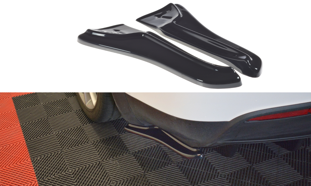 Heck Ansatz Flaps Diffusor V.1 für TESLA MODEL X  Carbon Look