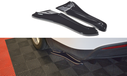 Heck Ansatz Flaps Diffusor V.1 für TESLA MODEL X  Carbon Look