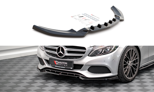 Front Ansatz für Mercedes-Benz C W205 schwarz Hochglanz