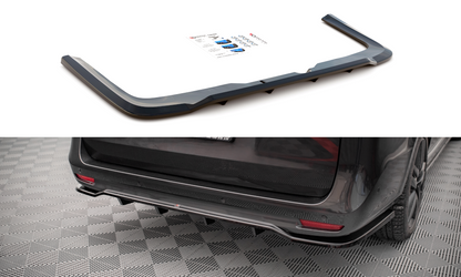 Mittlerer Diffusor Heck Ansatz DTM Look für Mercedes-Benz V-Klasse AMG-Line W447 Facelift schwarz matt