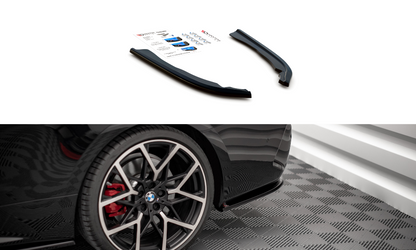 Heck Ansatz Flaps Diffusor V.1 für BMW 4er M-Paket G22 Carbon Look